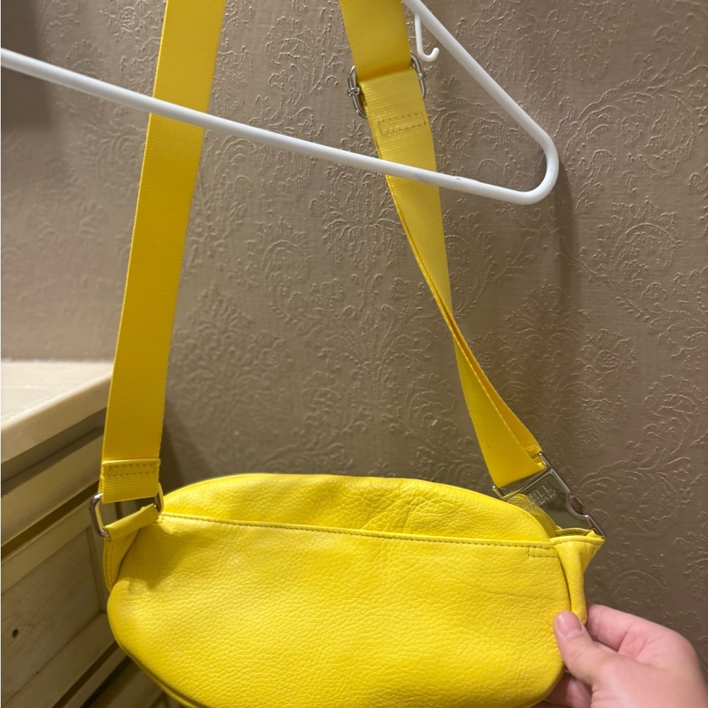 Never used Aimee Kestenberg Bright Yellow Leather Crossbody Belt Bag